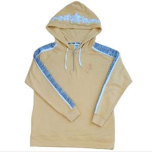 PINK HOODIE. YELLOW & GRAY